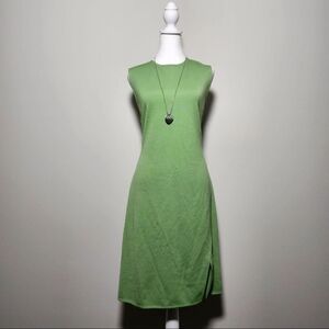 NWT ST. JOHN Bamboo Green Timeless Classy Office Siren Wool Dress MSRP $795